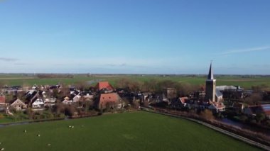 Friesland, Burgwerd 'den hava manzaralı Hollanda