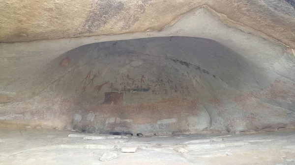 Arte Rupestre Una Cueva Parque Nacional Matobo Zimbabue —  Fotos de Stock