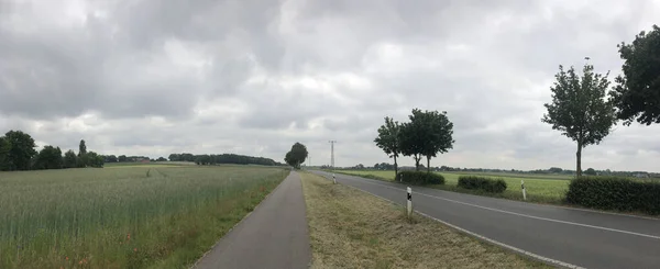 Panorama Dalla Strada Intorno Dingden Germania — Foto Stock