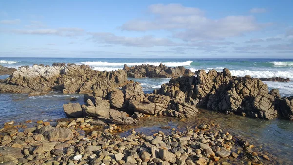 Die Felsige Küste Von Cape Agulhas Südafrika — Stockfoto