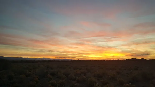 Sunset Prince Albert Town Foot Swartberg Mountains South Africa — Stock Photo, Image