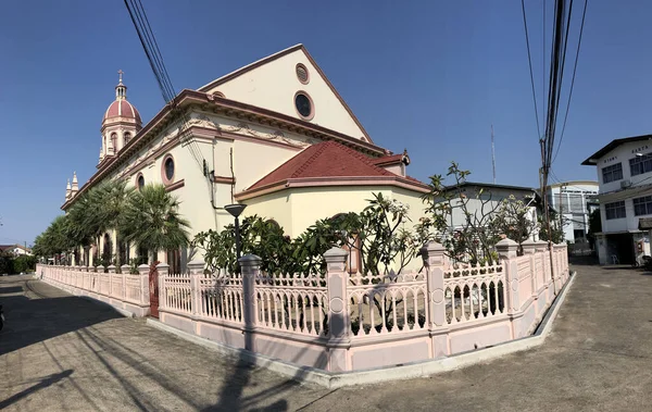 Chiesa Santa Cruz Panorama Una Chiesa Cattolica Bangkok Thailandia — Foto Stock