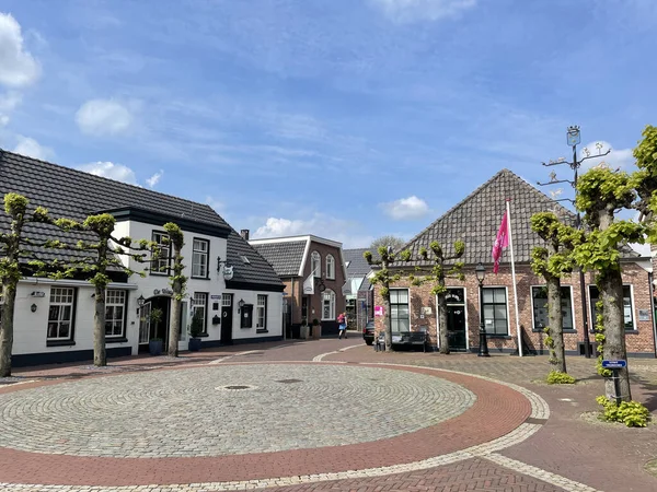 Backpacker Promenader Gamla Stan Gramsbergen Overijssel Nederländerna — Stockfoto