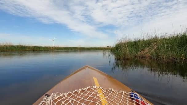 Canoeing Ijlst Netherlands — Wideo stockowe