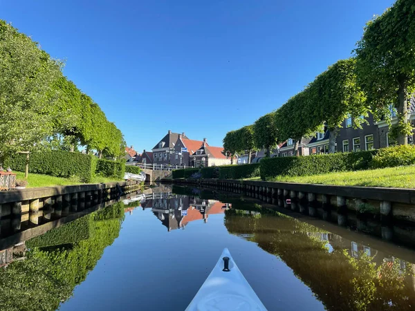 Kanovaren Aan Het Kanaal Ijlst Friesland Nederland — Stockfoto