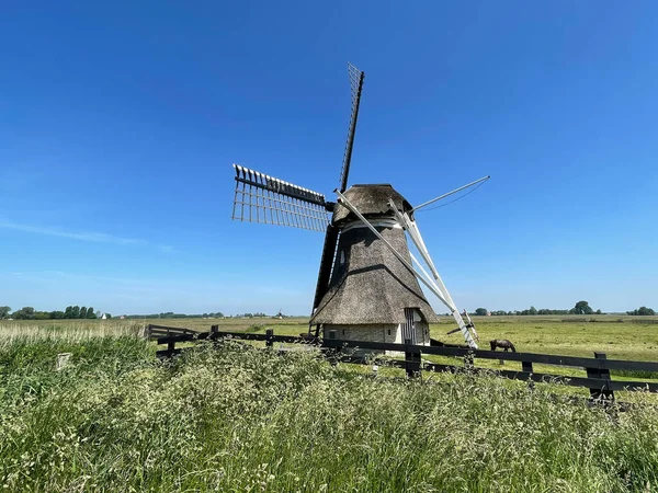 Een Windmolen Rond Grou Friesland — Stockfoto