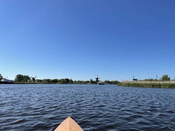 Canoeing Ijlst Friesland Netherlands — Stock Photo, Image