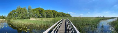 Bridge over a canal around Wolvega in Friesland the Netherlands