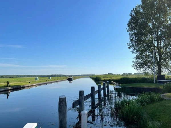 Kanaalsluis Rond Nieuwehorne Friesland — Stockfoto