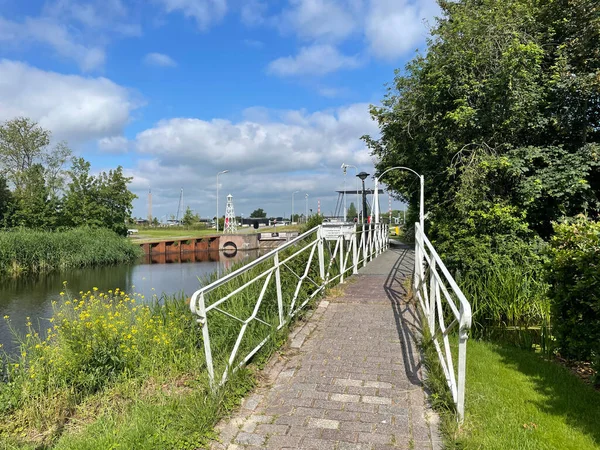 Hollanda Friesland Daki Veenhoop Küçük Bir Bidge — Stok fotoğraf