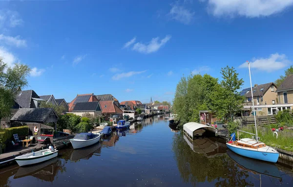 Panorama Canal Akkrum Friesland Netherlands — Stock Photo, Image