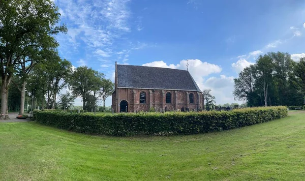 Panorama Antiga Igreja Katlijk Friesland Países Baixos — Fotografia de Stock