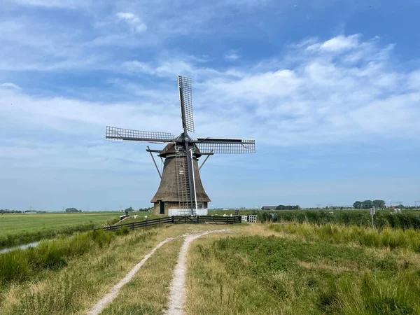 Windmolen Rond Vegelinsoord Friesland — Stockfoto