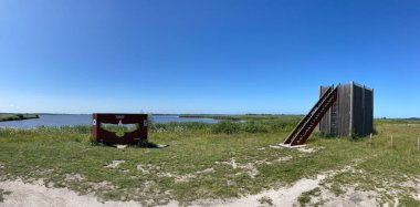 Hollanda, Groningen 'deki Ulusal Park Lauwersmeer' dan Panorama