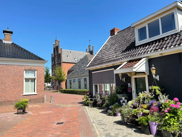 Улица Сторону Старой Ратуши Зёйдхорне Нидерландах — стоковое фото