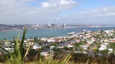 Yeni Zelanda, Victoria Tepesi 'nden Auckland ufuk çizgisi manzarası