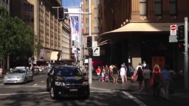 sydney tower şehir merkezinde sokak sydney, Avustralya