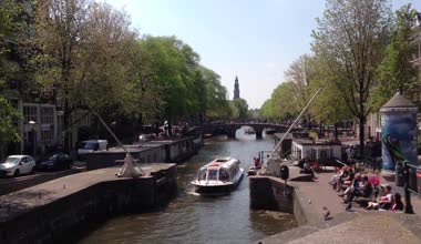 Amsterdam, Hollanda 'da kanal gezisi