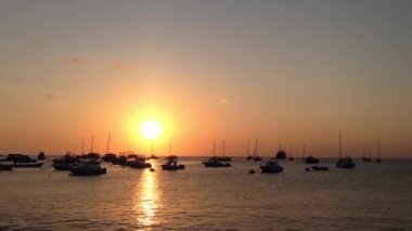 San Cristobal, Galapagos Adaları, Ekvador 'da gün batımı