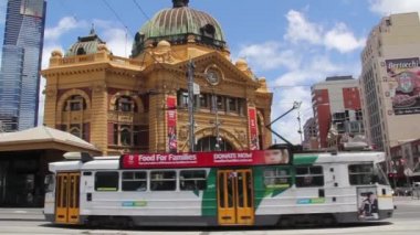 Melbourne, Avustralya 'daki Flinders sokak istasyonu.