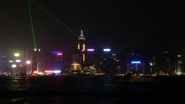 Hong Kong Skyline ışık gösterisi
