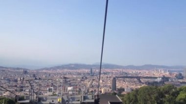 Teleferik aşağı gidiş--dan Montju?? Barcelona, İspanya c tepe