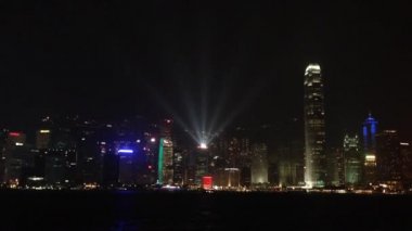 Hong Kong Skyline ışık gösterisi