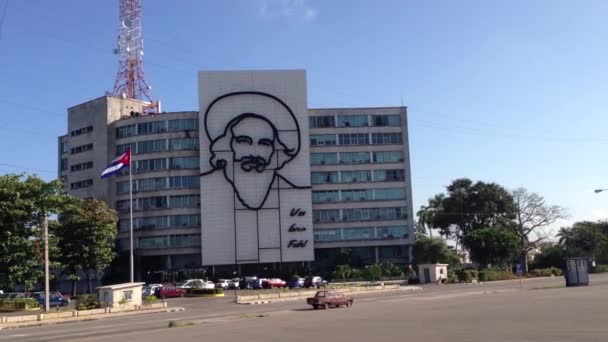 Forradalom tér, plaza de la revolucion-Havanna, Kuba — Stock videók