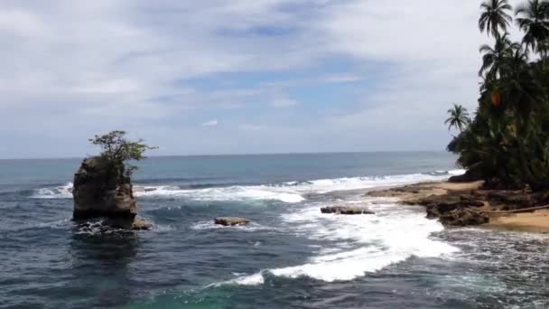 Побережье национального заповедника Гандока Мансанильо, Коста-Рика — стоковое видео