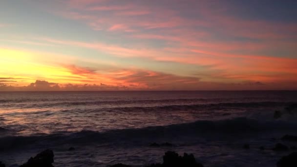 Sunset at the Easter Island, Rapa Nui — Stock Video