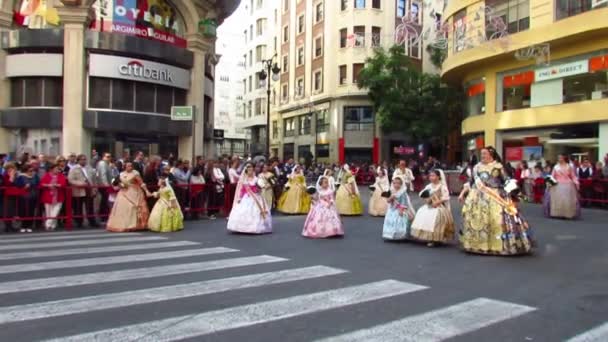 Valencia 'da Las Falles festivali — Stok video