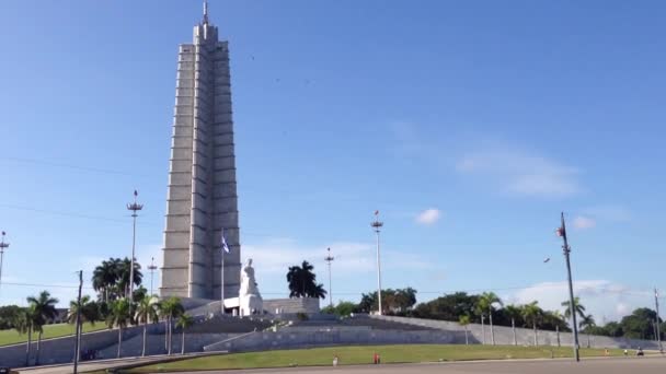 Plein van de revolutie in havana, cuba — Stockvideo