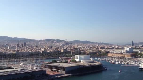 Port-Seilbahn in Barcelona — Stockvideo