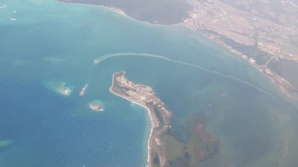 Volando sobre las islas del Caribe — Vídeo de stock