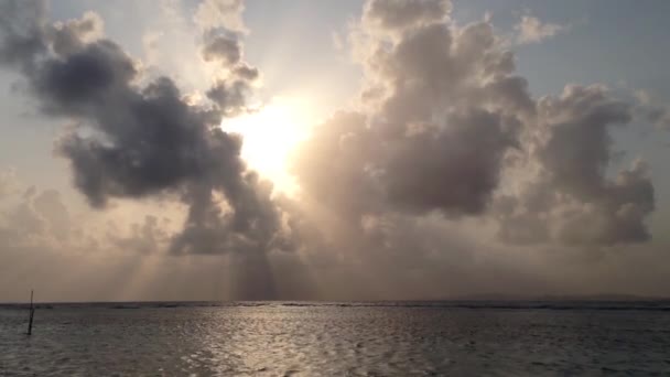 Puesta de sol en las Islas San Blas en Panamá — Vídeos de Stock