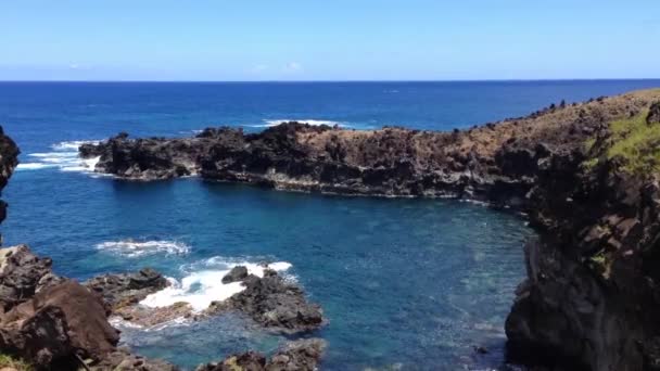 Ana Kai Tangata Easter Island, Rapa Nui — Stock Video