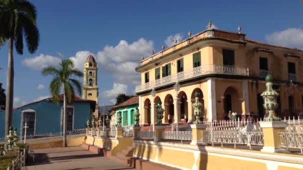 Plaza Mayor in Trinidad, Cuba — Stock Video