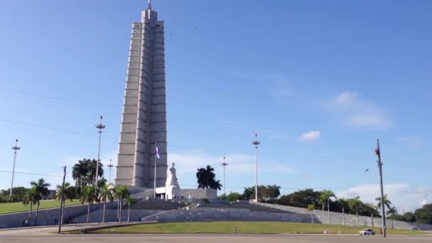 Plein van de revolutie in havana, cuba — Stockvideo