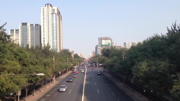 Verkeer centrum Beijing, Peking, China — Stockvideo