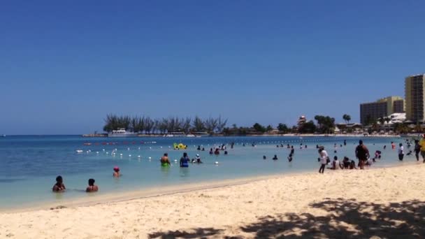 Beach in Ocho Rios Jamaica — Stock Video