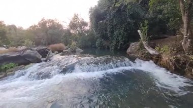 Zambiya 'daki Ngonye Şelalesinin manzarası