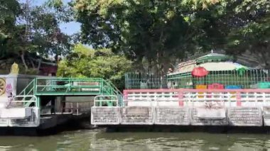Khlong Saen Saep Ekspres Tekne Kanalı Manzarası Bangkok, Tayland