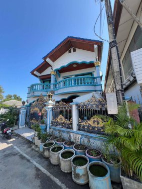 Lampang Tayland 'da mavi ev