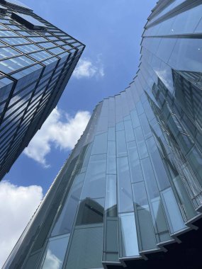 Bangkok, Tayland 'daki Lumphini Parkı etrafındaki gökdelenler