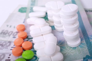 hap para zemin üzerine farklı renk.