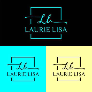 İlk el yazısı logo şablonu vektörünü kullanacağım. LL Beauty vektör başlangıç logosu