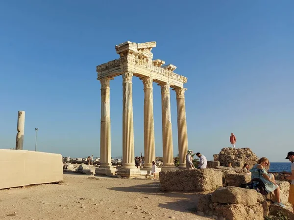 Ruins of the ancient city of Side — Stock Photo, Image