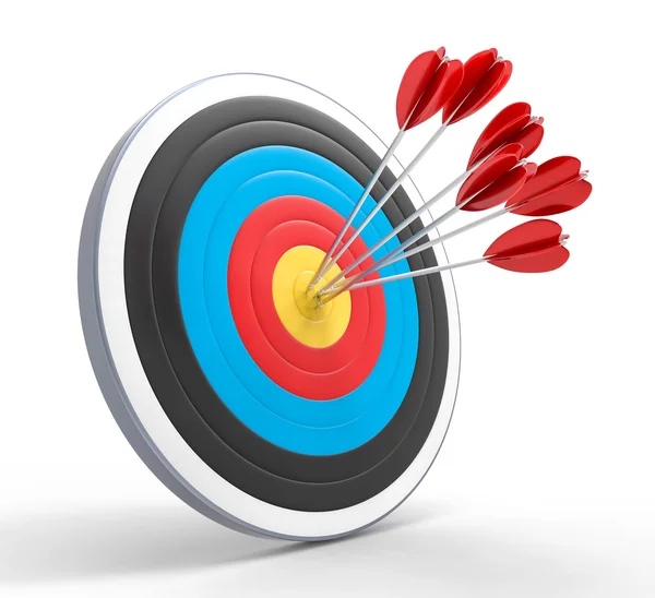 3D izole Bullseye arka plan