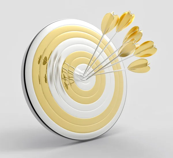 3D izole Bullseye arka plan