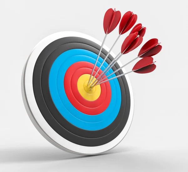 3D izole Bullseye arka plan